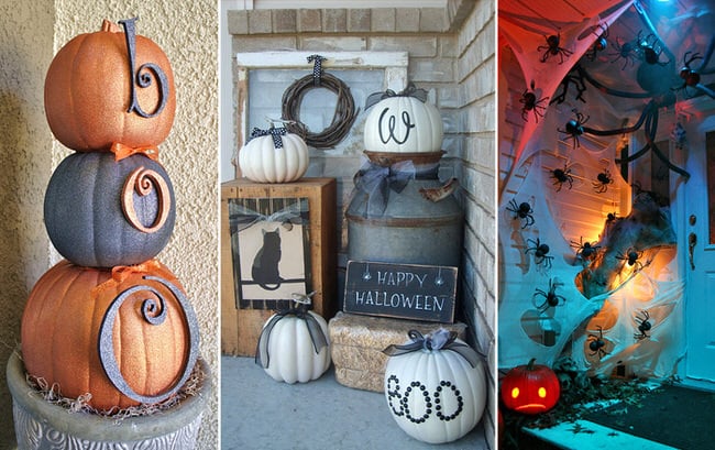 halloween front porch feature halloween patio decorating ideas
