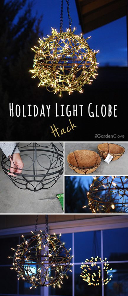 DIY Globe Christmas Light Hack • The Garden Glove