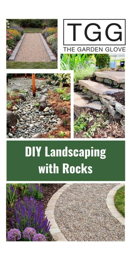 DIY Rock Collage Landscaping With Gravel Garden Paths, Stone Steps And Backyard Drainage Ideas With Rocks